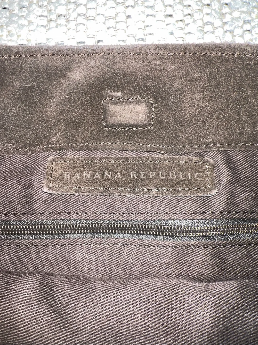 Banana Republic Vintage Brown Suede Patchwork Shoulder Bag